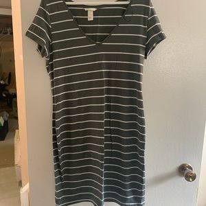 H&M striped T-shirt dress